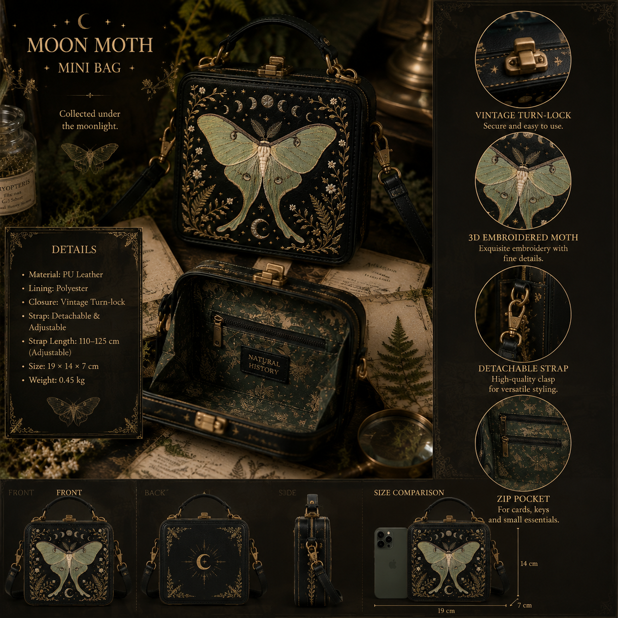 Moon Moth Mini Bag