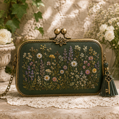 Pressed Wildflower Clutch