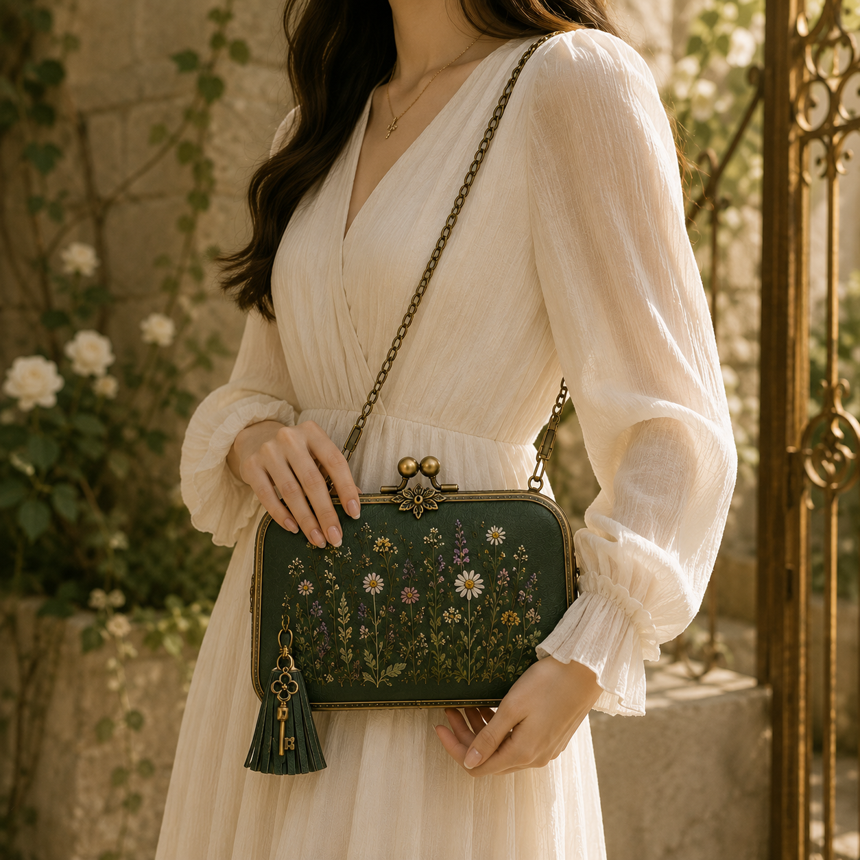 Pressed Wildflower Clutch