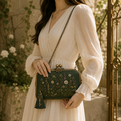 Pressed Wildflower Clutch