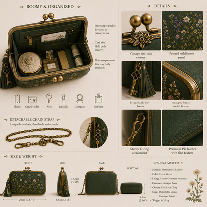 Pressed Wildflower Clutch