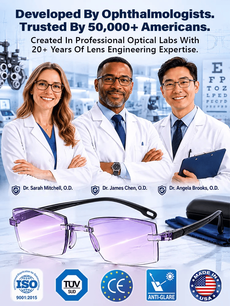 👑[Regain Your Youthful Vision] Smart Zoom Diamond-Cut Reading Glasses