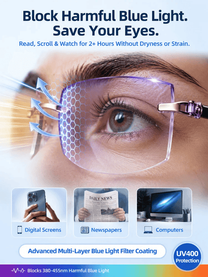 👑[Regain Your Youthful Vision] Smart Zoom Diamond-Cut Reading Glasses
